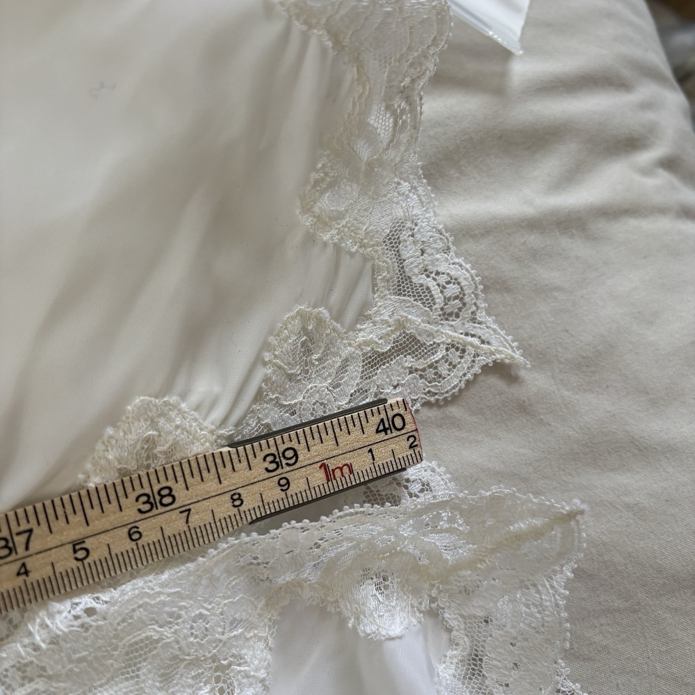 Vintage Wonder Maid Ivory Lace Slip Chemise Nightgown Fine Lingerie Size 34 - Picture 5 of 16